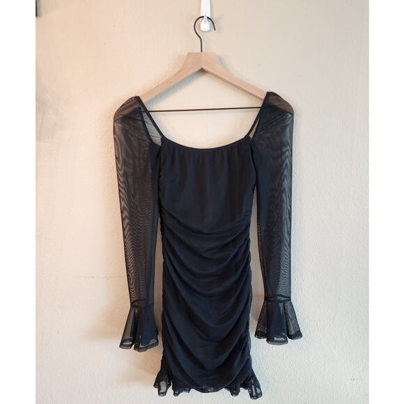 Princess Polly Farah Mini Dress Black SZ 2 Party - Picture 4 of 9